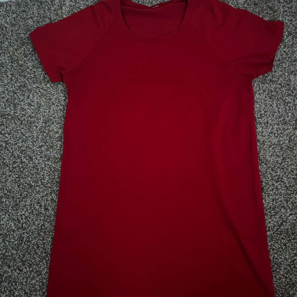 Lululemon Red Short Sleeve Swiftly Tech Top